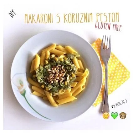 Brez glutena: Koruzne testenine s koruznim pestom