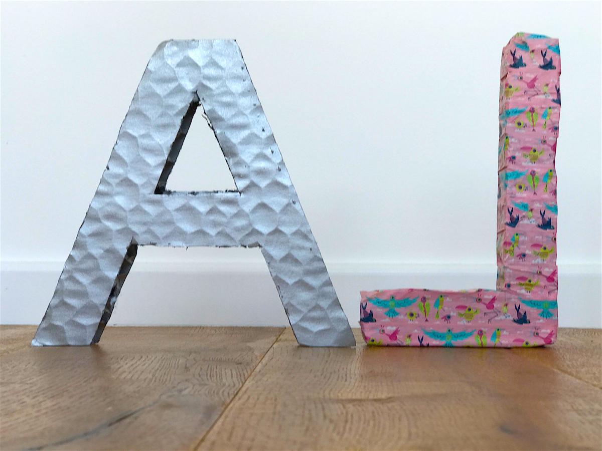 DIY Beaded Cardboard Letters – Kid Made Modern