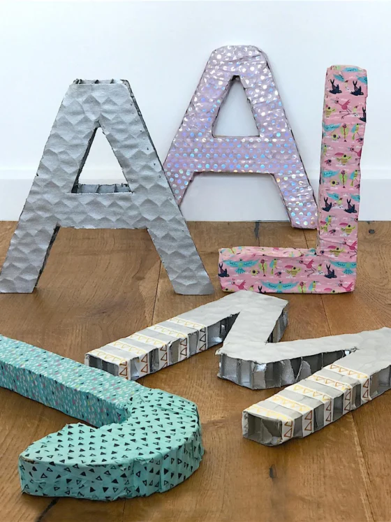 Okrasne črke iz kartona