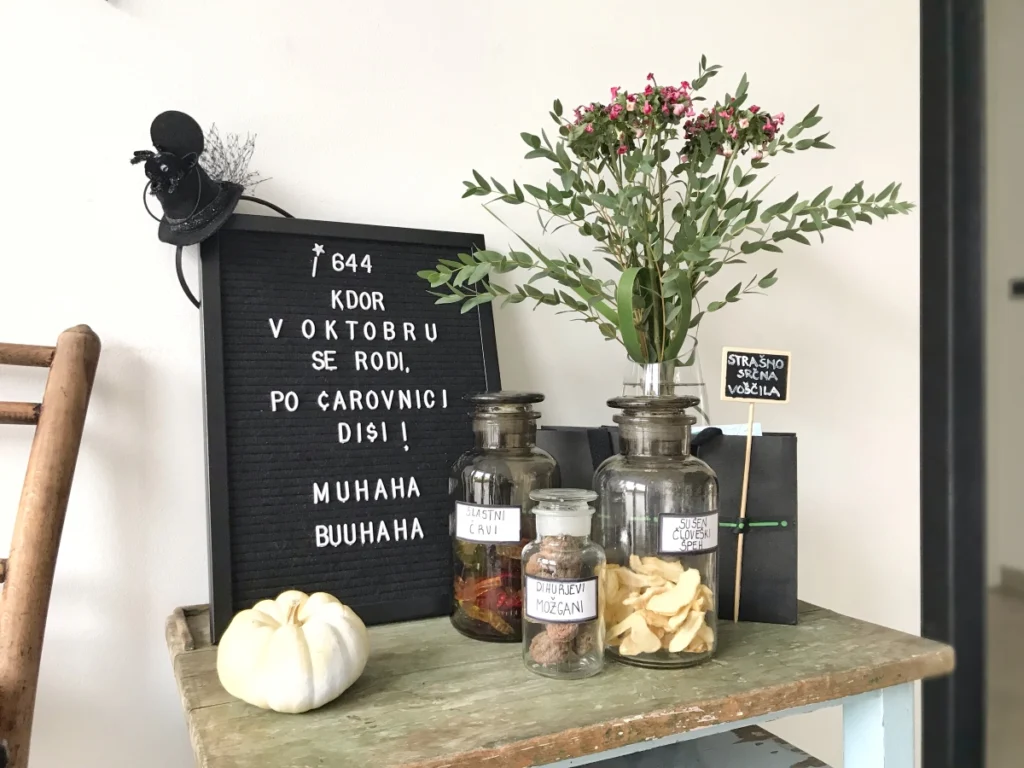 Eko zabava noc carovnic halloween DIY okrasitev 2