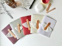 čestitke in voščilnice iz recikliranega materiala diy angelčki