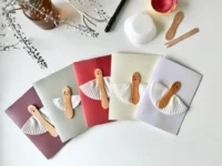 čestitke in voščilnice iz recikliranega materiala diy angelčki