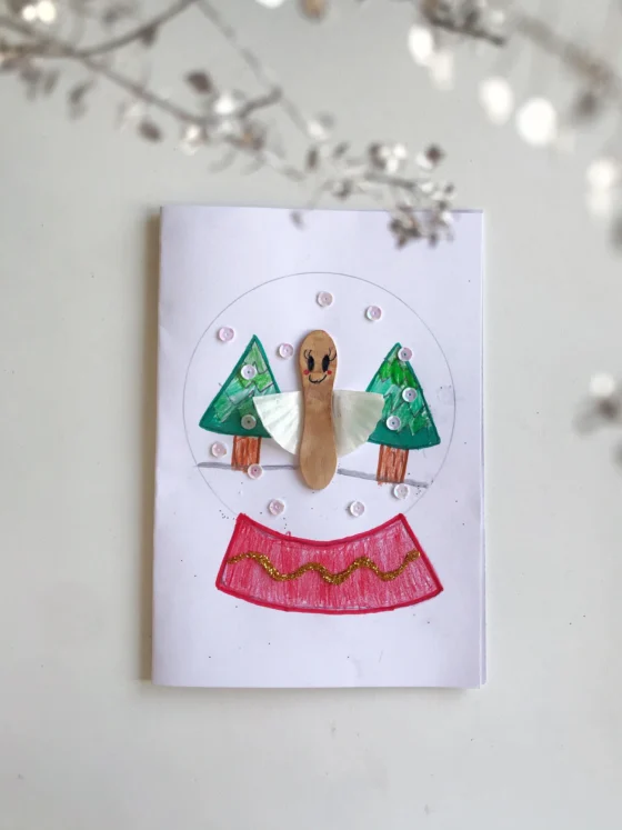 DIY: Voščilnica kot čarobna snežna krogla