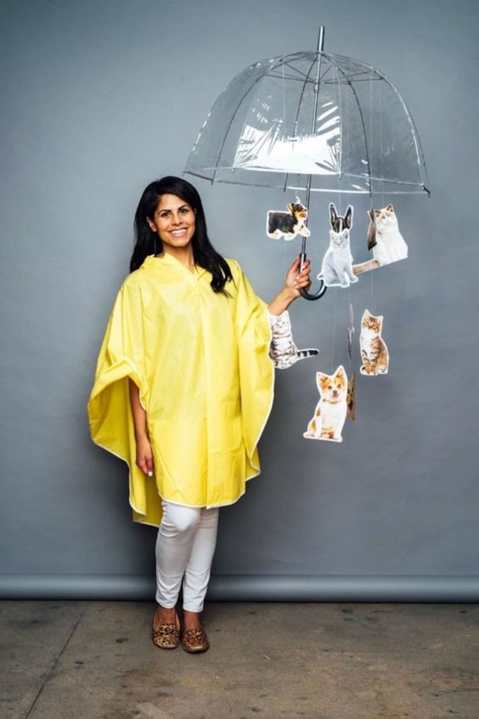 DIY kostum uciteljica angleščine raining cats and dogs nika veger beautyfull blog