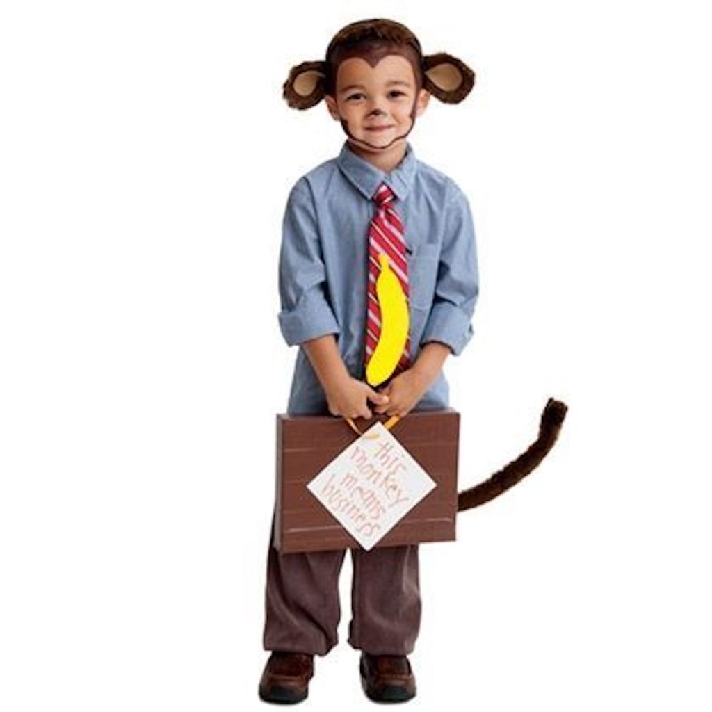diy kostum učiteljica angleščine monkey business