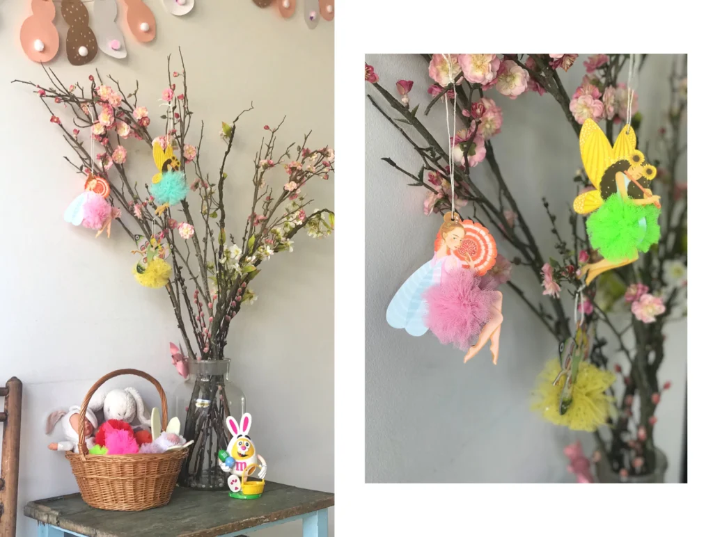 vile pom pom cof iz tila enostavna diy okrasitev pomlad velika noč šopek venček nika veger beautyfullblog