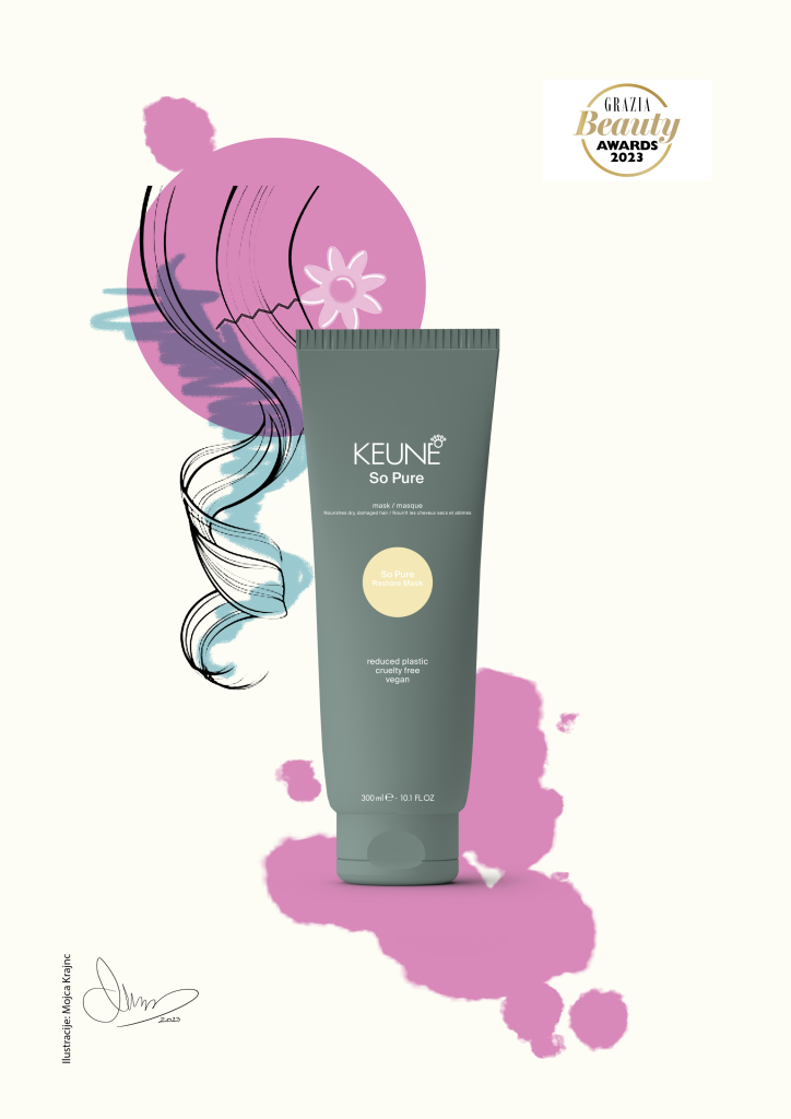 Keune so pure maska za lase grazia beauty awards 2023 trajnostna kozmetika nika veger beautyfull blog