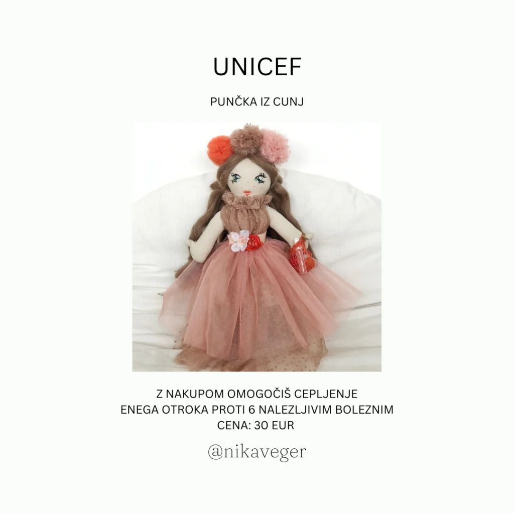 unicefova punčka iz cunj dobrodelna darila nika veger beautyfull blog
