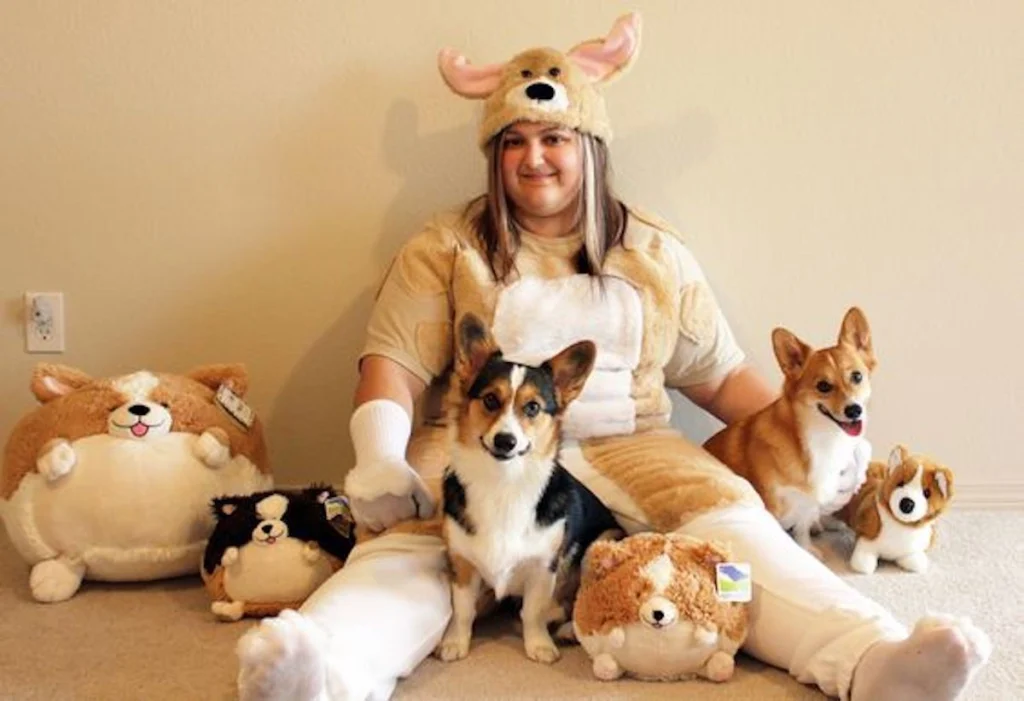 pust poslikava kostum pes nika veger beautyfull blog corgi kostum