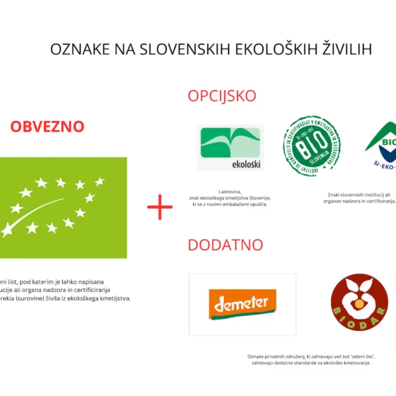 Zeleni list, Demeter, Biodar … kaj pomenijo oznake na ekološki hrani?