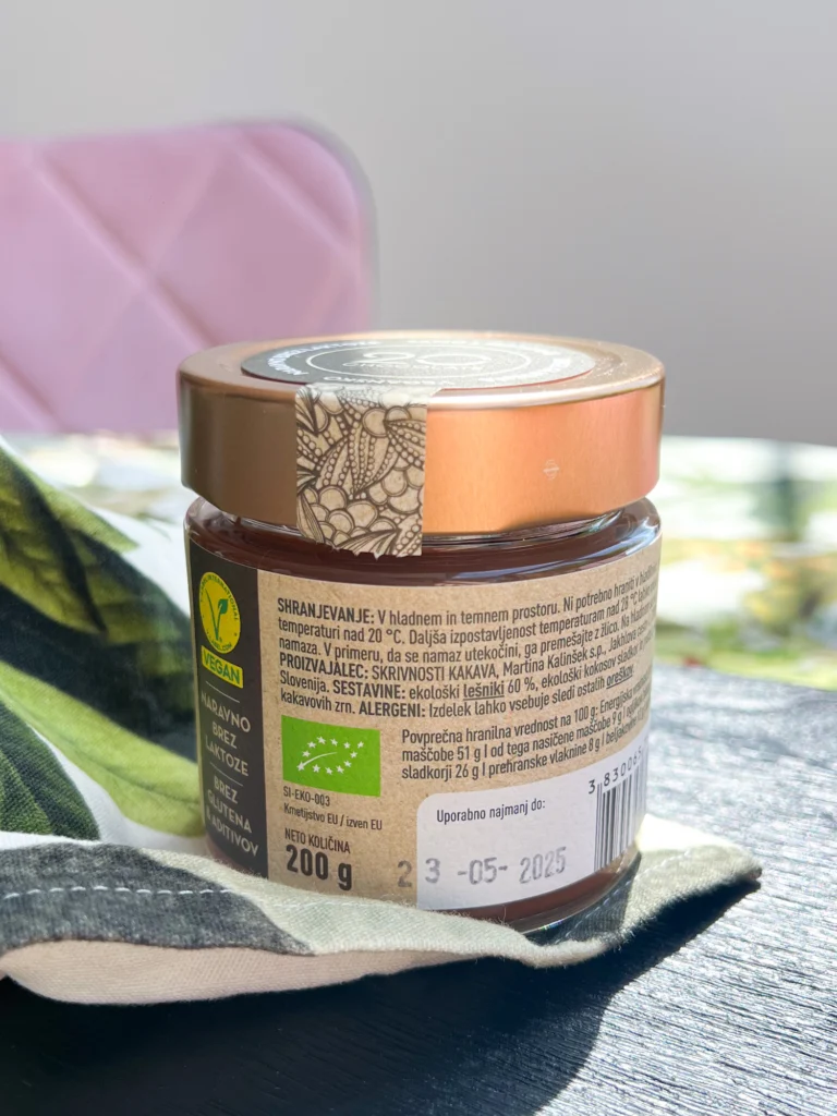 nutela Certificirana ekološka eko hrana živila kmetijstvo zeleni list nika veger beautyfull blog