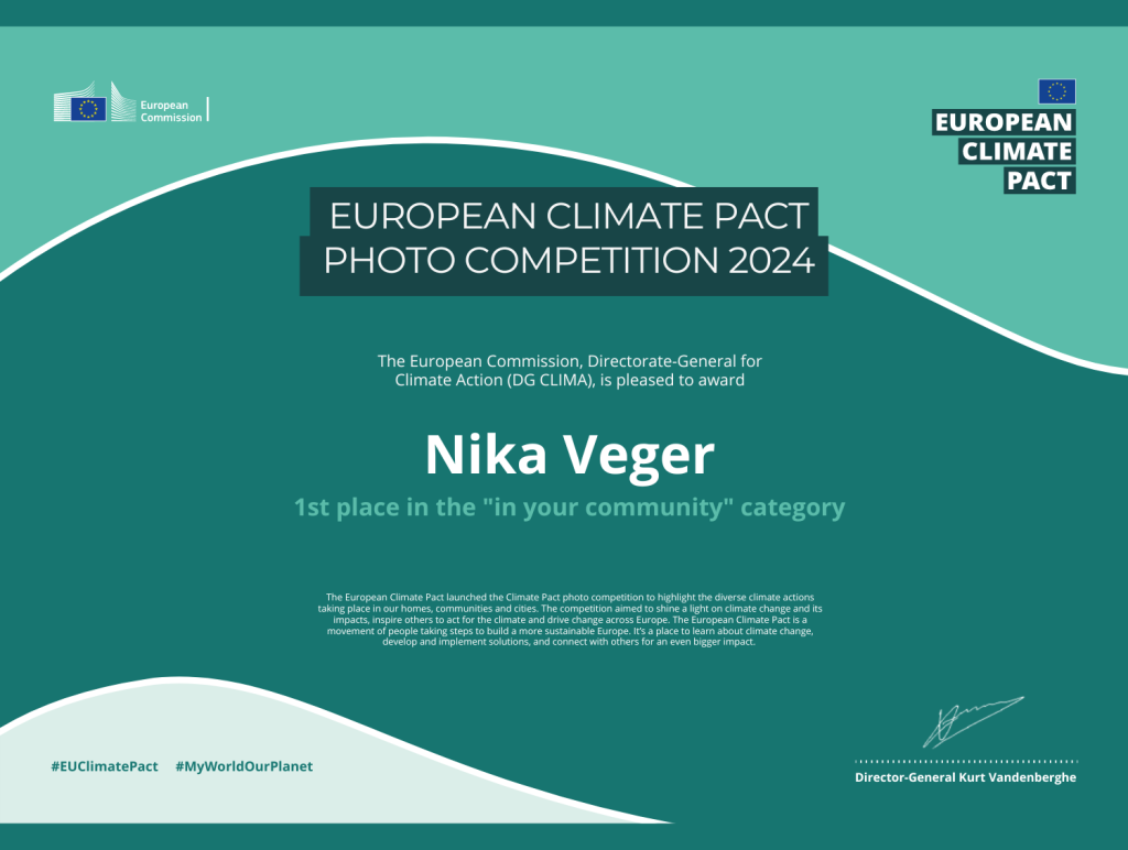 Climate Pact_photo competition_certificate_Winners-Nika Veger