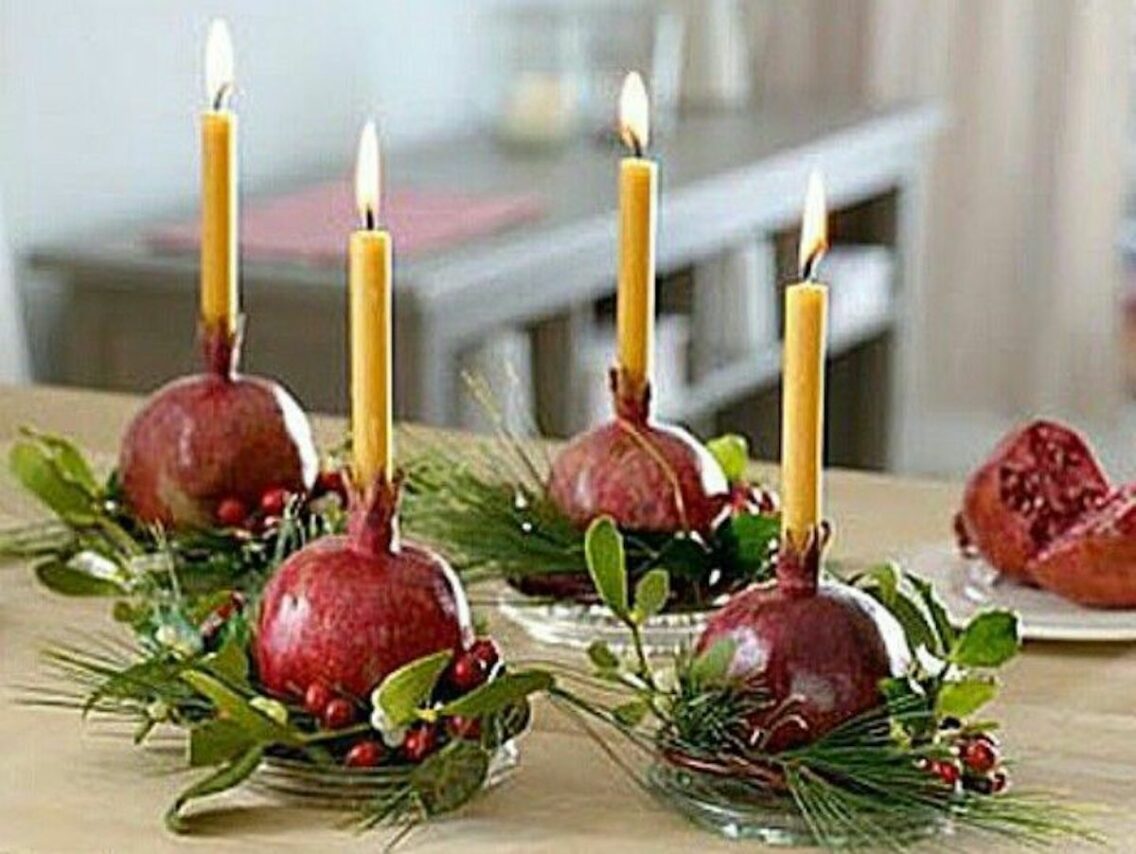 Granatno jabolko: Eleganca in simbolika v praznični okrasitvi