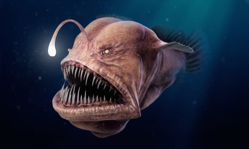 Globokomorska riba – simbol krhkosti in neznanosti življenja v globinah oceanov, ki je ogroženo zaradi globokomorskega rudarjenja.