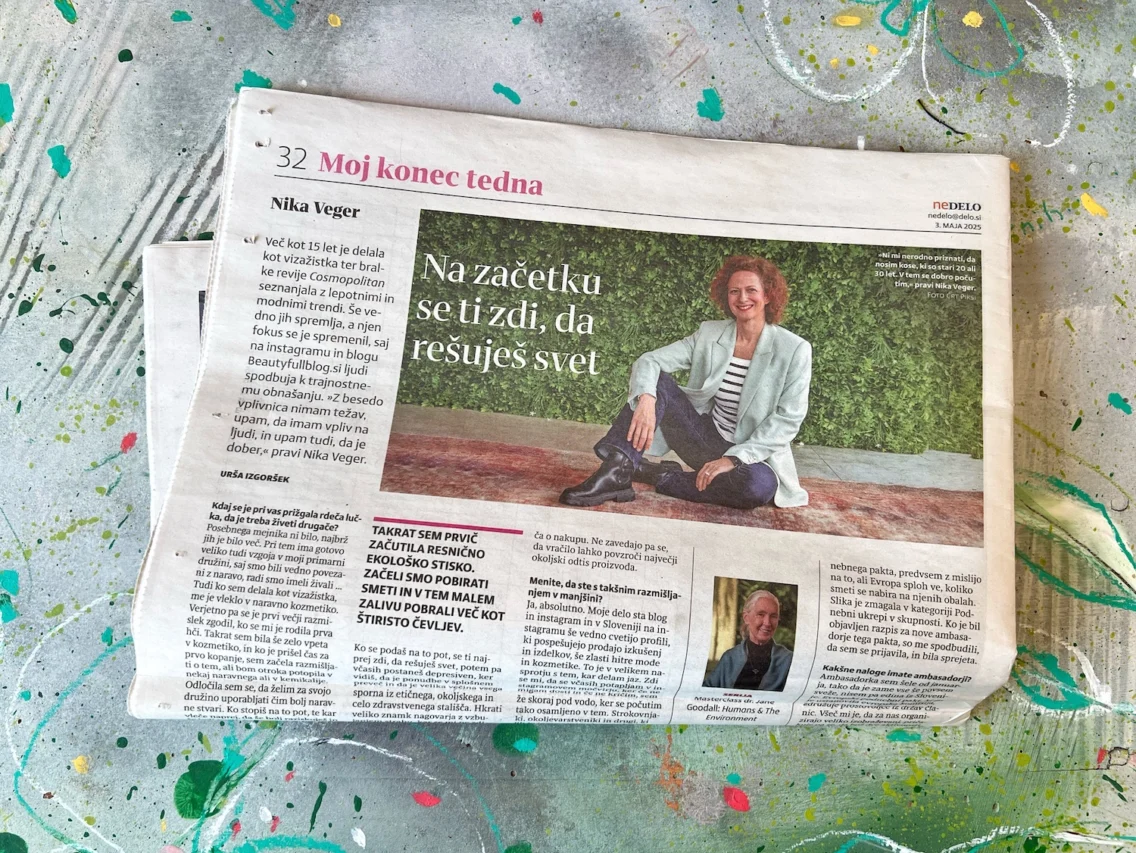 Nika Veger o trajnostnem življenju za Nedelo: Majhni koraki, veliki premiki