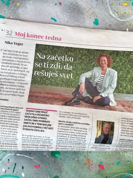 Nika Veger o trajnostnem življenju za Nedelo: Majhni koraki, veliki premiki