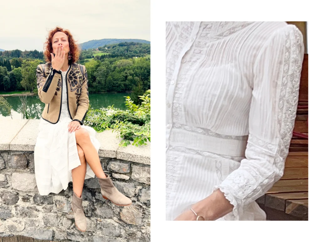 second hand obleka 2nd chance nika veger beautyfull blog bela poletna bombažna obleka s čipko