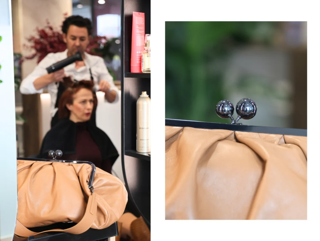 second hand črn plašč  usnjeni škornji mad kolenom max mara 2nd chance fenirnica ljubljana nika veger