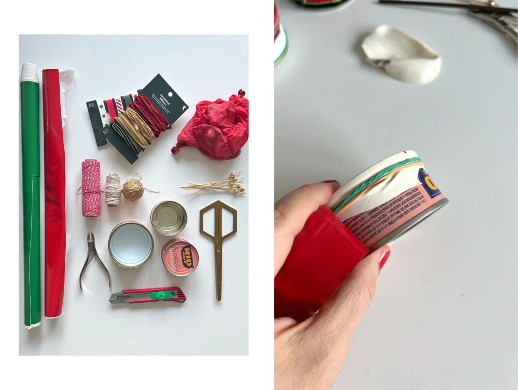 kako ustvariti DIY prazničen okrasek recikliranje iz konzerve tunine Rio Mare nika veger