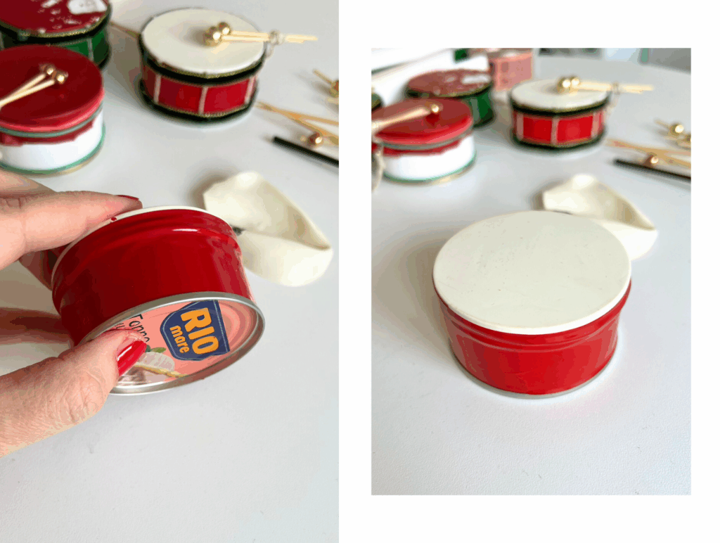 DIY prazničen okrasek recikliranje iz konzerve tunine Rio Mare nika veger 