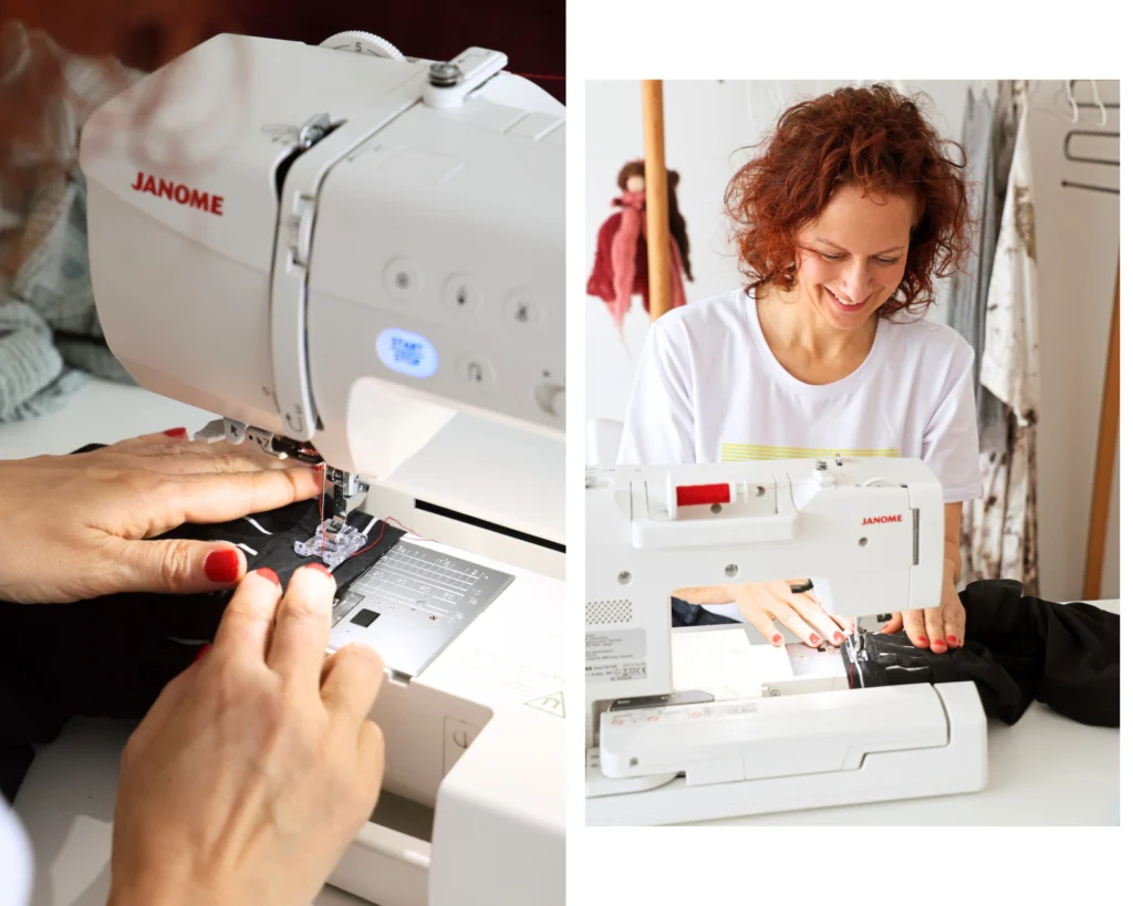 sivalni in vezilni stroj janome memory craft 1000 moja izkusnja sivalna tehnika nika veger beautyfull blog šivanje rokava na rokavniku