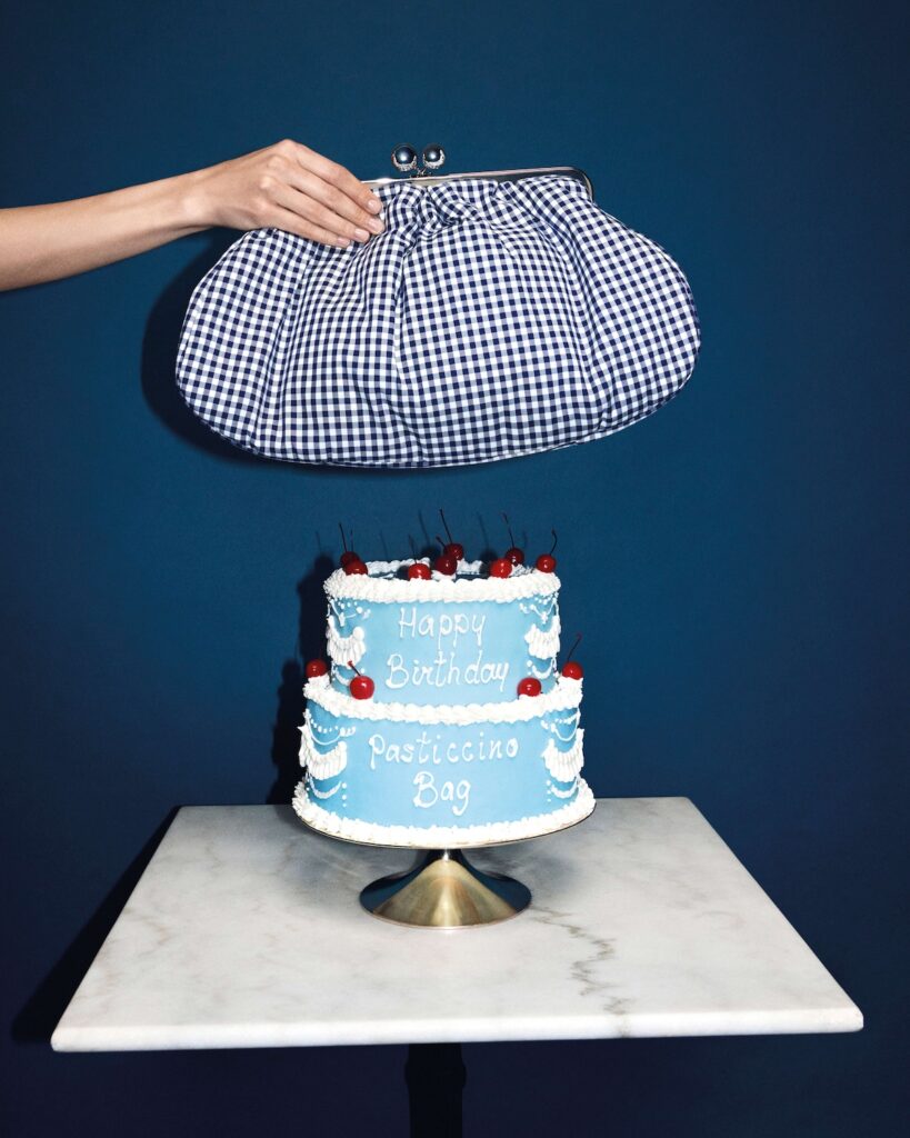 Weekend Max Mara Pasticcino torbica Re-Edition ob 10. obletnici v Vichy karo vzorcu