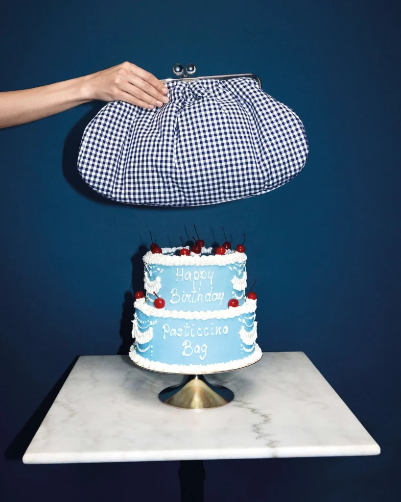 Weekend Max Mara Pasticcino torbica Re-Edition ob 10. obletnici v Vichy karo vzorcu