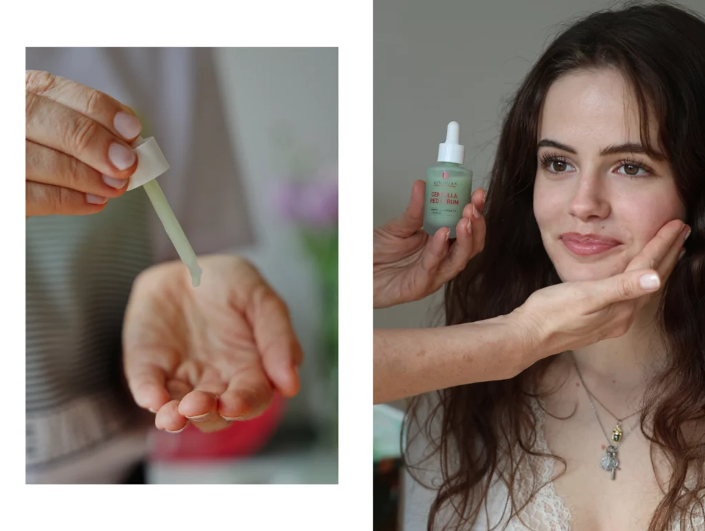 nanos in tekstura Erborian Centella Red serum proti rdečici