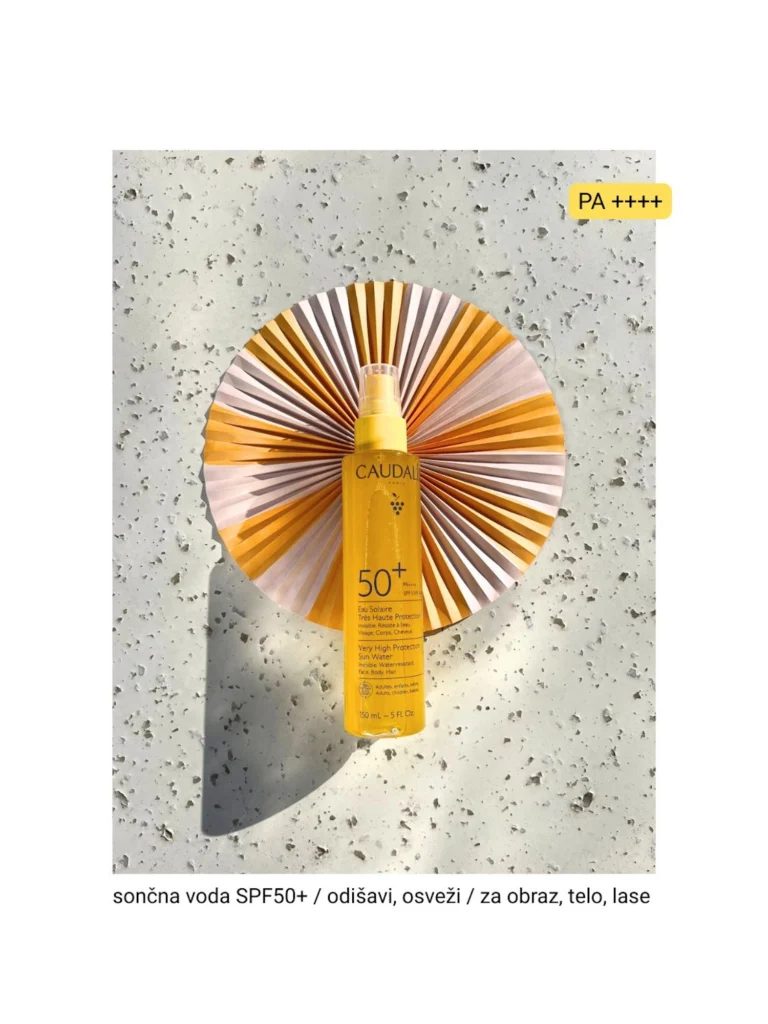 SPF50 sončna voda pršilo za obraz telo in lase spf 50 dišeč