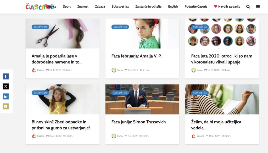 Članki ki jih je za Časoris napisala Amalja Veger Poles.