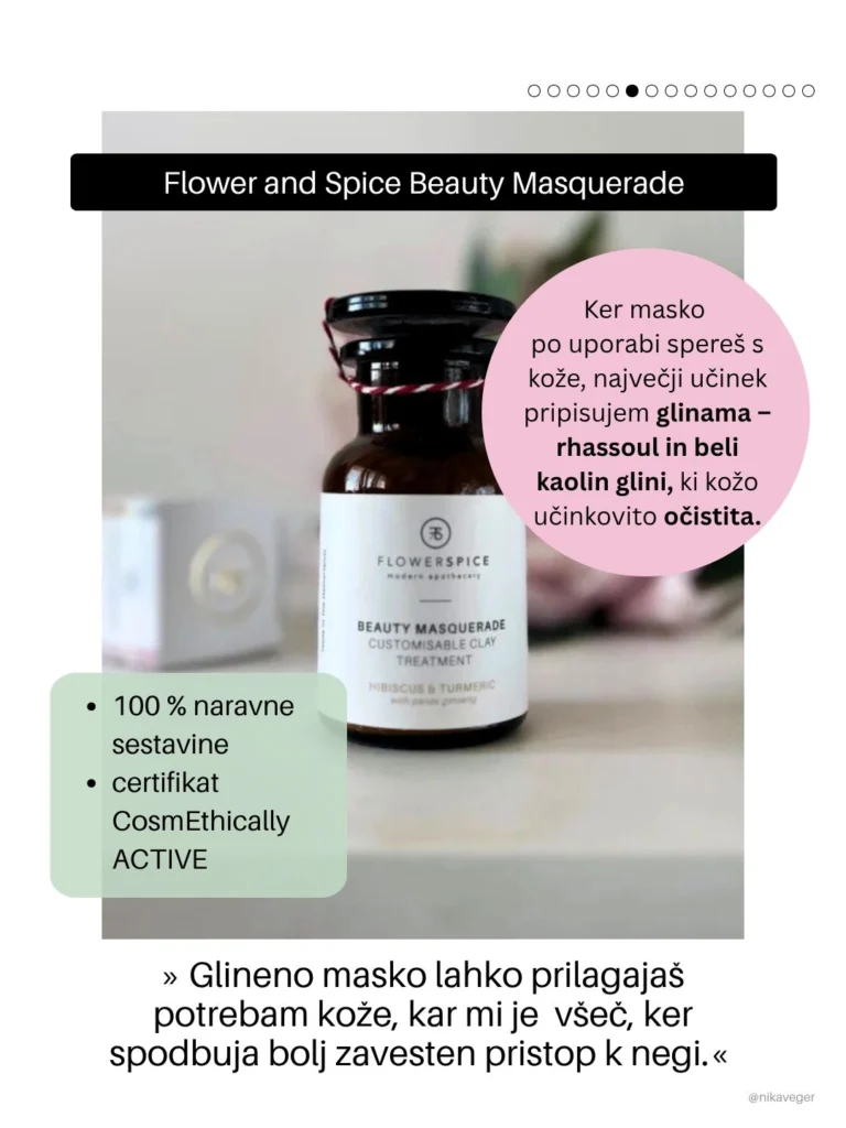 flower and spice glinena maska Elle Beauty Awards Slovenija zmagovalci nika veger beautyfullblog 