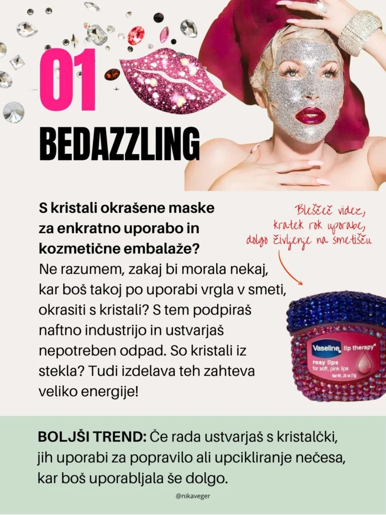 Bedazzling okraševanje kozmetike s kristalčki 